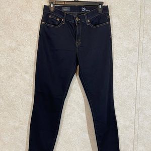J Crew Jeans Size 29 Womens Blue Denim Pull On Toothpick Skinny Stretch Cotton